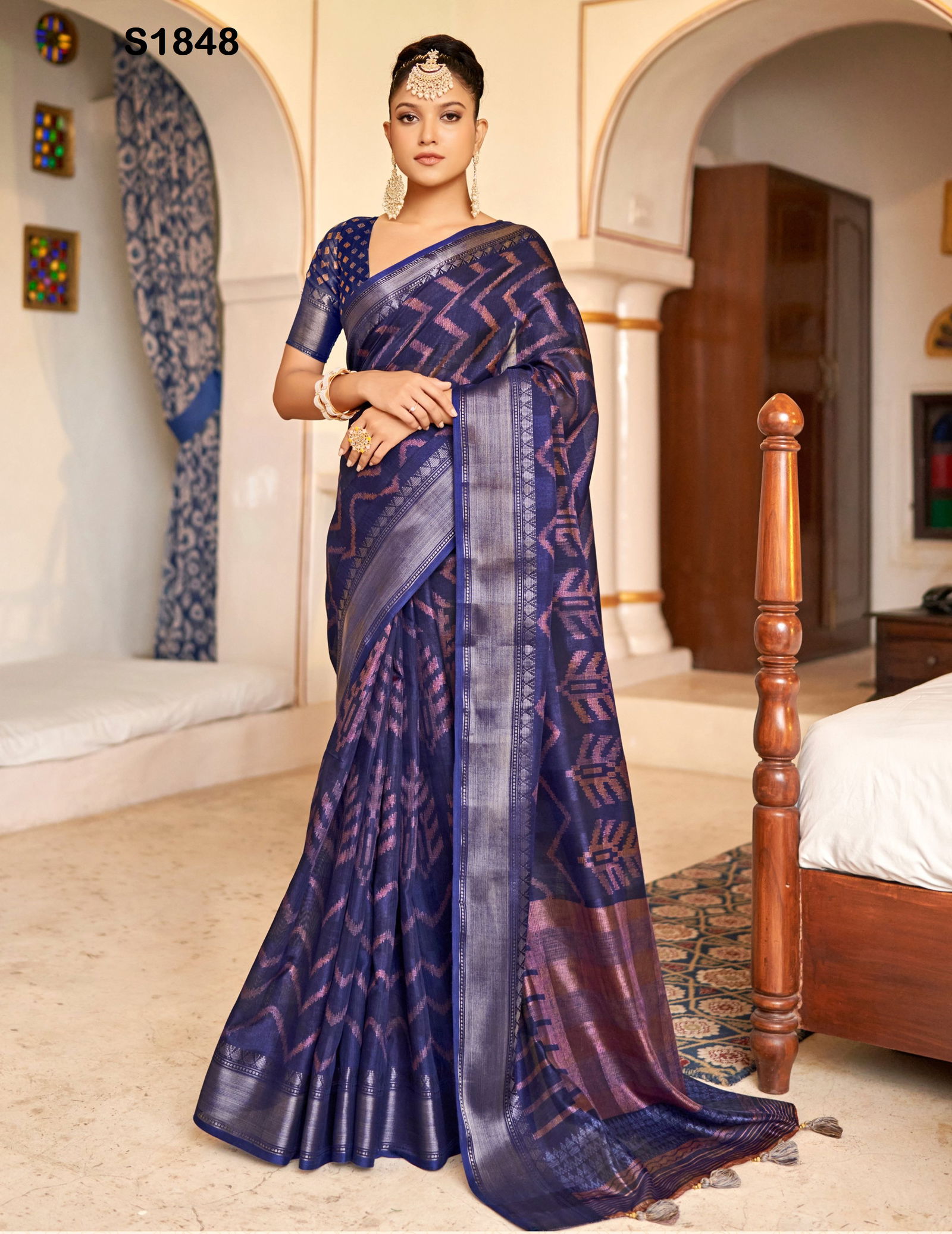 Shades S1848 Printed Cotton Sarees Catalog
